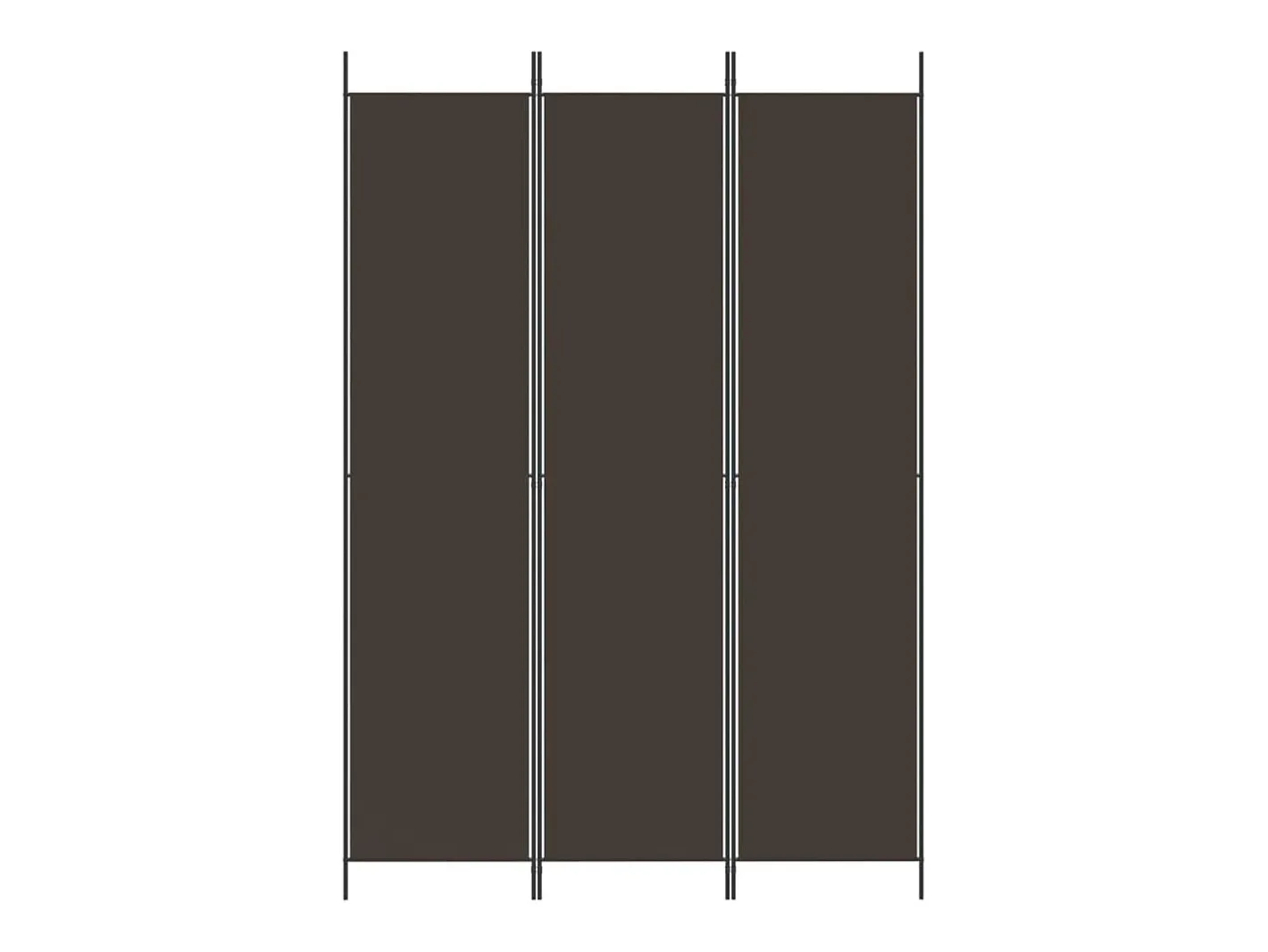 Hot Mampara divisoria de 3 paneles Marrón 150x220 cm Tela Marru00f3n