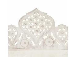 Biombo-Mampara divisoria de 4 paneles 160x165 cm Madera de mango Blanco