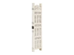 Biombo-Mampara divisoria de 4 paneles 160x165 cm Madera de mango Blanco