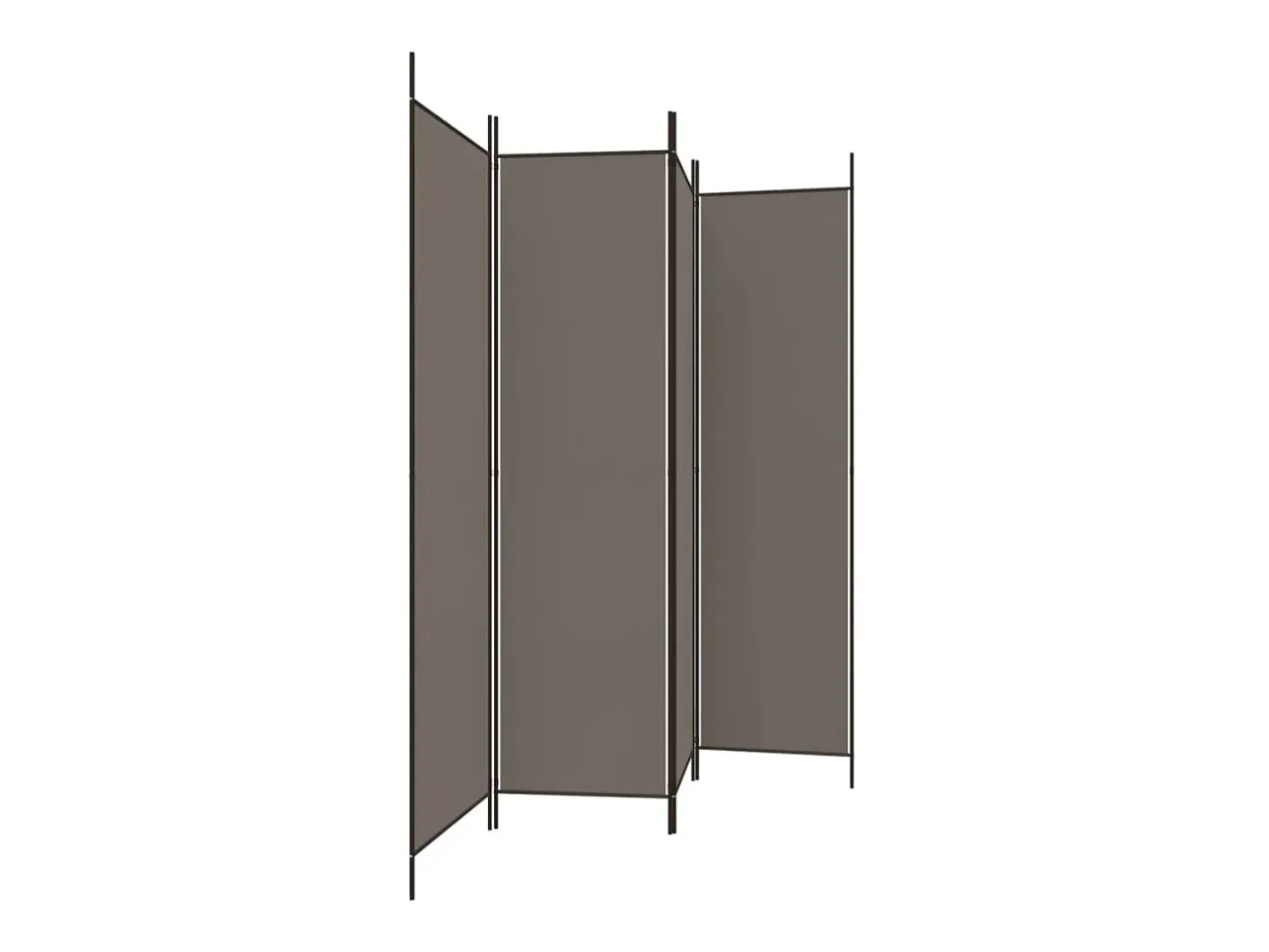 Mampara divisoria de 4 paneles Antracita 698x180 cm Tejido Gris Sale