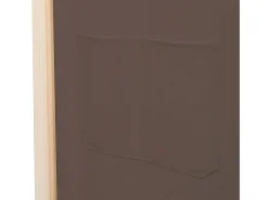 Sale Mampara divisoria de 6 paneles Marrón 240 x 170 x 4 cm Tela Marru00f3n