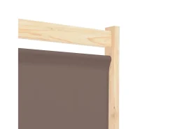 Sale Mampara divisoria de 6 paneles Marrón 240 x 170 x 4 cm Tela Marru00f3n