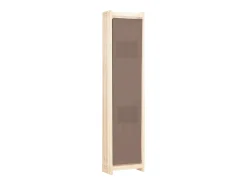 Sale Mampara divisoria de 6 paneles Marrón 240 x 170 x 4 cm Tela Marru00f3n