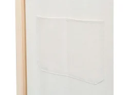 Biombo-Mampara divisoria de 4 paneles 160x170x4 cm Tela Crema
