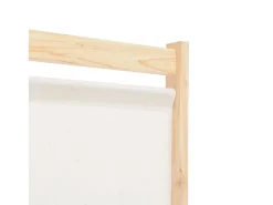 Biombo-Mampara divisoria de 4 paneles 160x170x4 cm Tela Crema