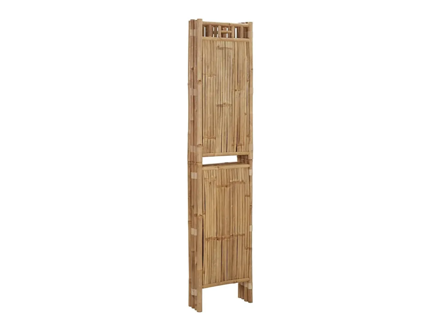 Biombo-Mampara divisoria de bambú de 4 paneles 160x180 cm Marru00f3n