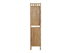 Biombo-Mampara divisoria de bambú de 4 paneles 160x180 cm Marru00f3n