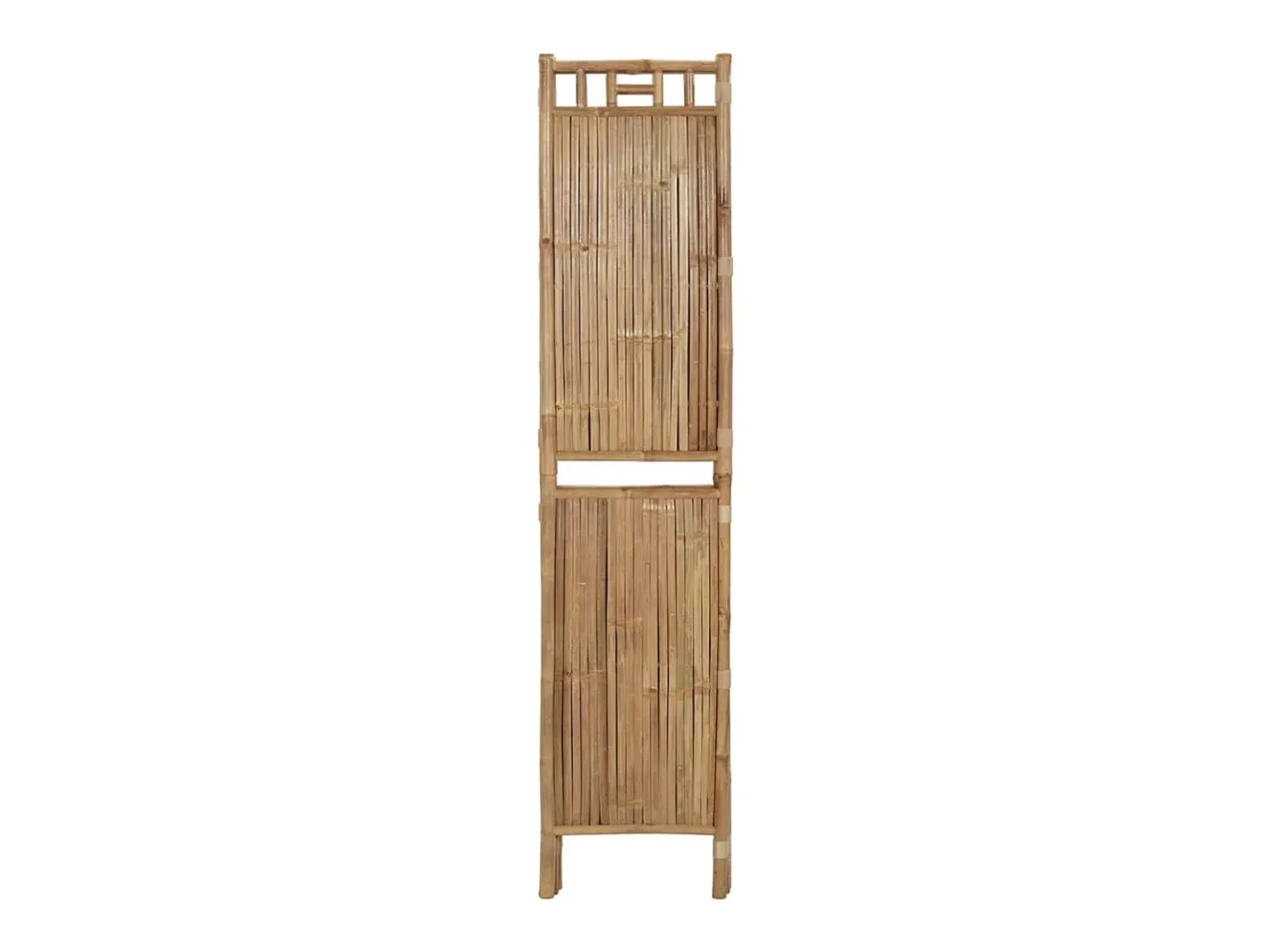 Biombo-Mampara divisoria de bambú de 4 paneles 160x180 cm Marru00f3n