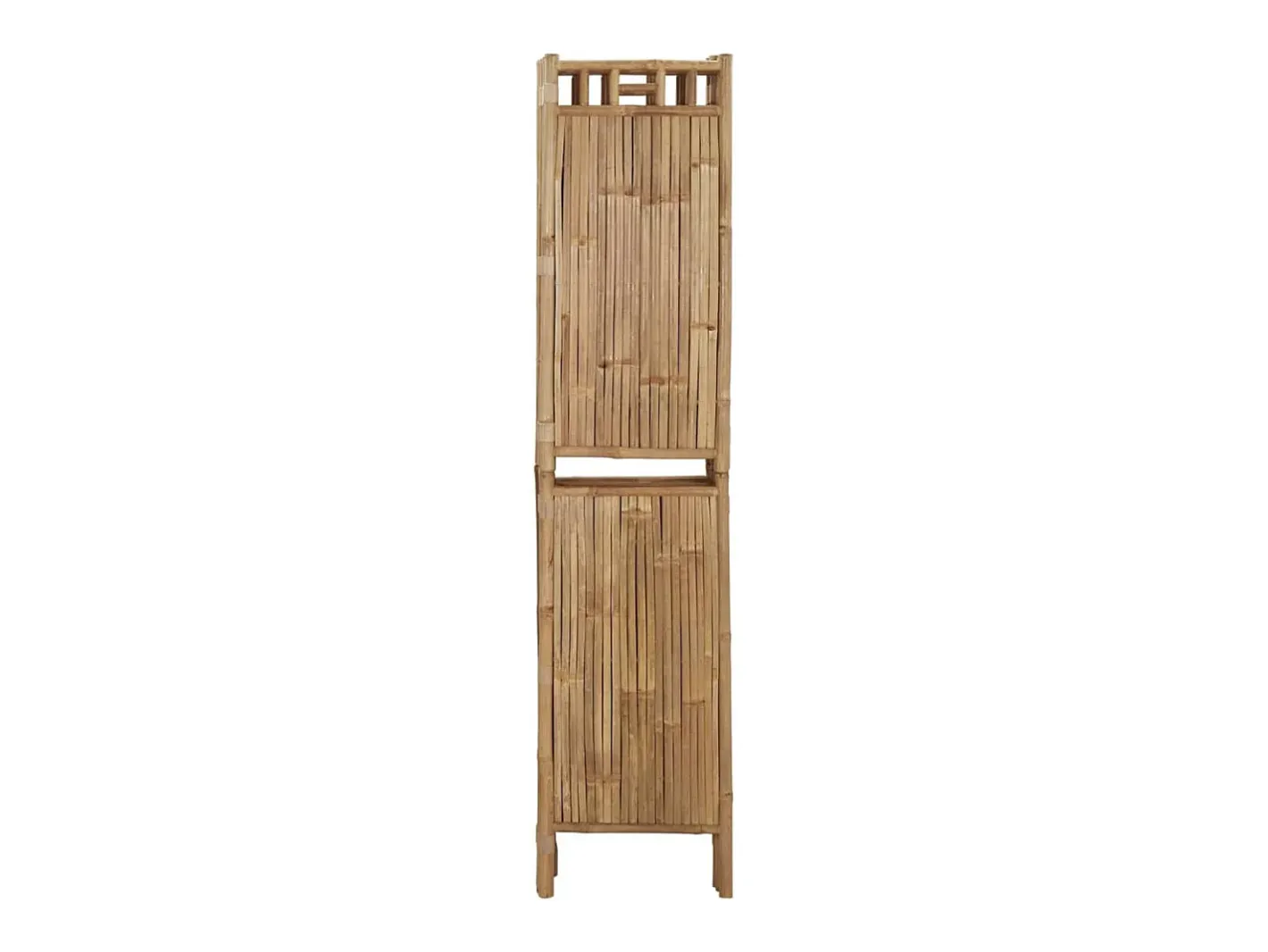 Biombo-Mampara divisoria de bambú de 5 paneles 200x180 cm Marru00f3n