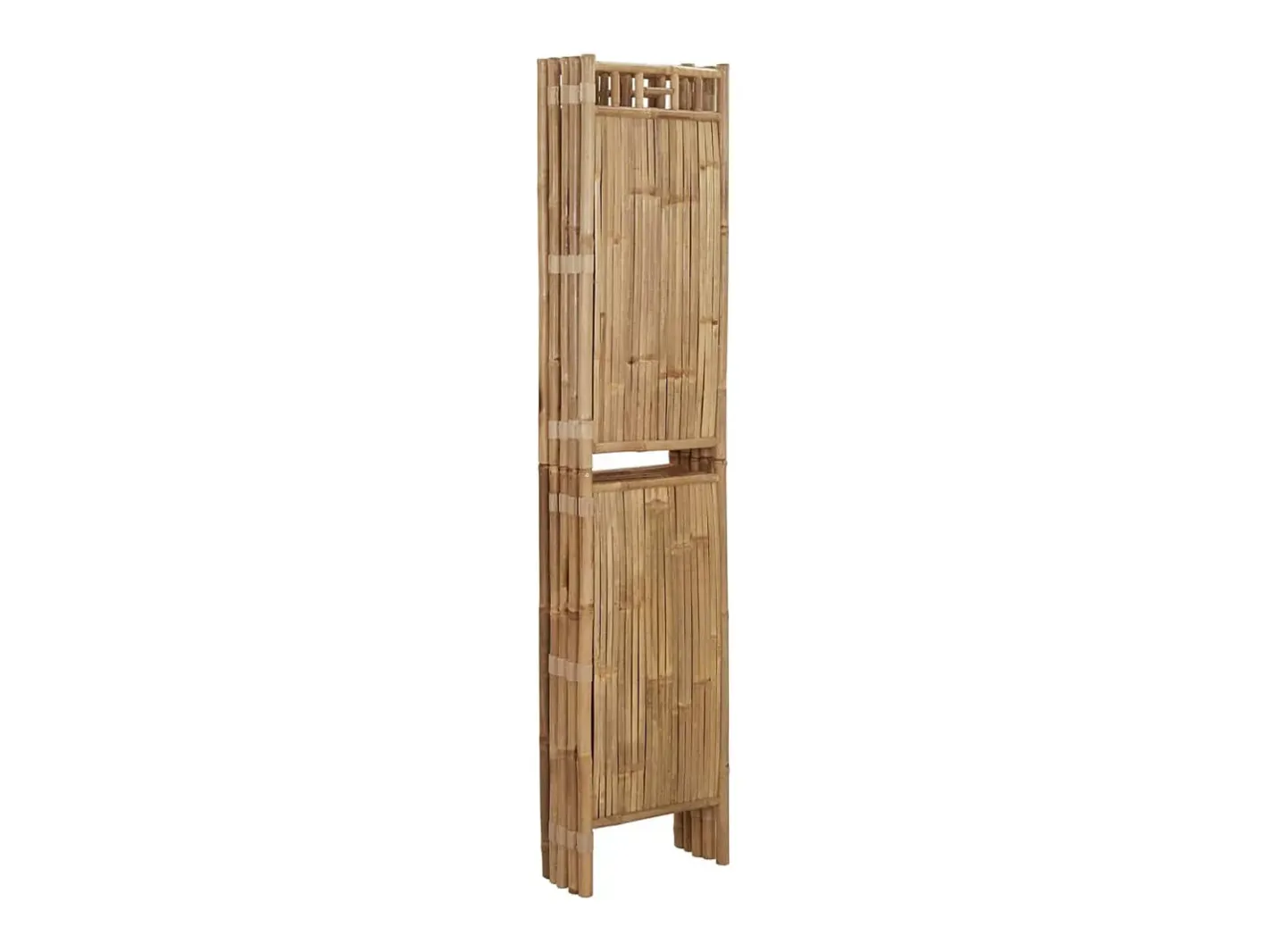 Biombo-Mampara divisoria de bambú de 5 paneles 200x180 cm Marru00f3n