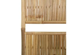 Biombo-Mampara divisoria de bambú de 5 paneles 200x180 cm Marru00f3n