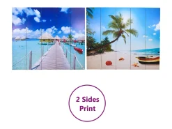 Mampara plegable 200x170 cm Playa Multicolor Sale