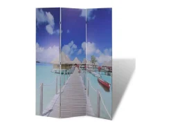 Mampara plegable 120x170 cm Playa Multicolor Sale