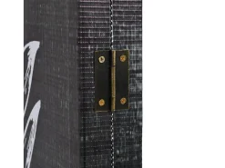 Mampara plegable 160x170 cm Plumas Blanco y Negro Clearance