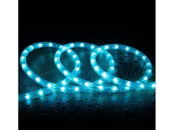 Outlet Ledkia Manguera LED Redonda 220V AC 36 LED/m RGB IP65 Corte 100 cm a Medida RGB 5 m Blanco