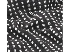 Manta a cuadros de algodón 125x150 cm ES440354 Negro