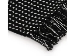 Manta a cuadros de algodón 220x250 cm ES976329 Negro Hot