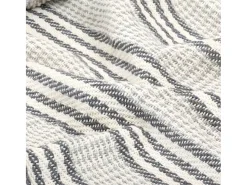 Ropa De Cama-Manta a rayas de algodón y blanco 125x150 cm ES891306 Gris