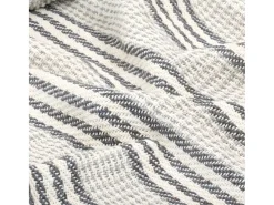 Manta a rayas de algodón y blanco 220x250 cm ES204592 Gris Sale
