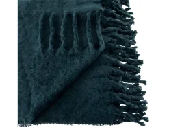Atmosphera Ropa De Casa-Manta con efecto de mohair 180 x 130 cm Azul