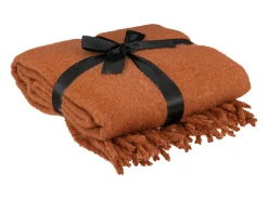 Discount Atmosphera Manta con efecto de mohair 180 x 130 cm Terracota