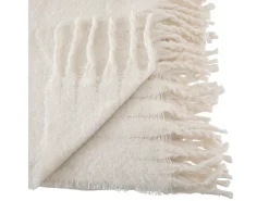 Atmosphera Manta con efecto de mohair 180 x 130 cm Marfil New