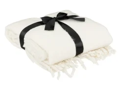 Atmosphera Manta con efecto de mohair 180 x 130 cm Marfil New