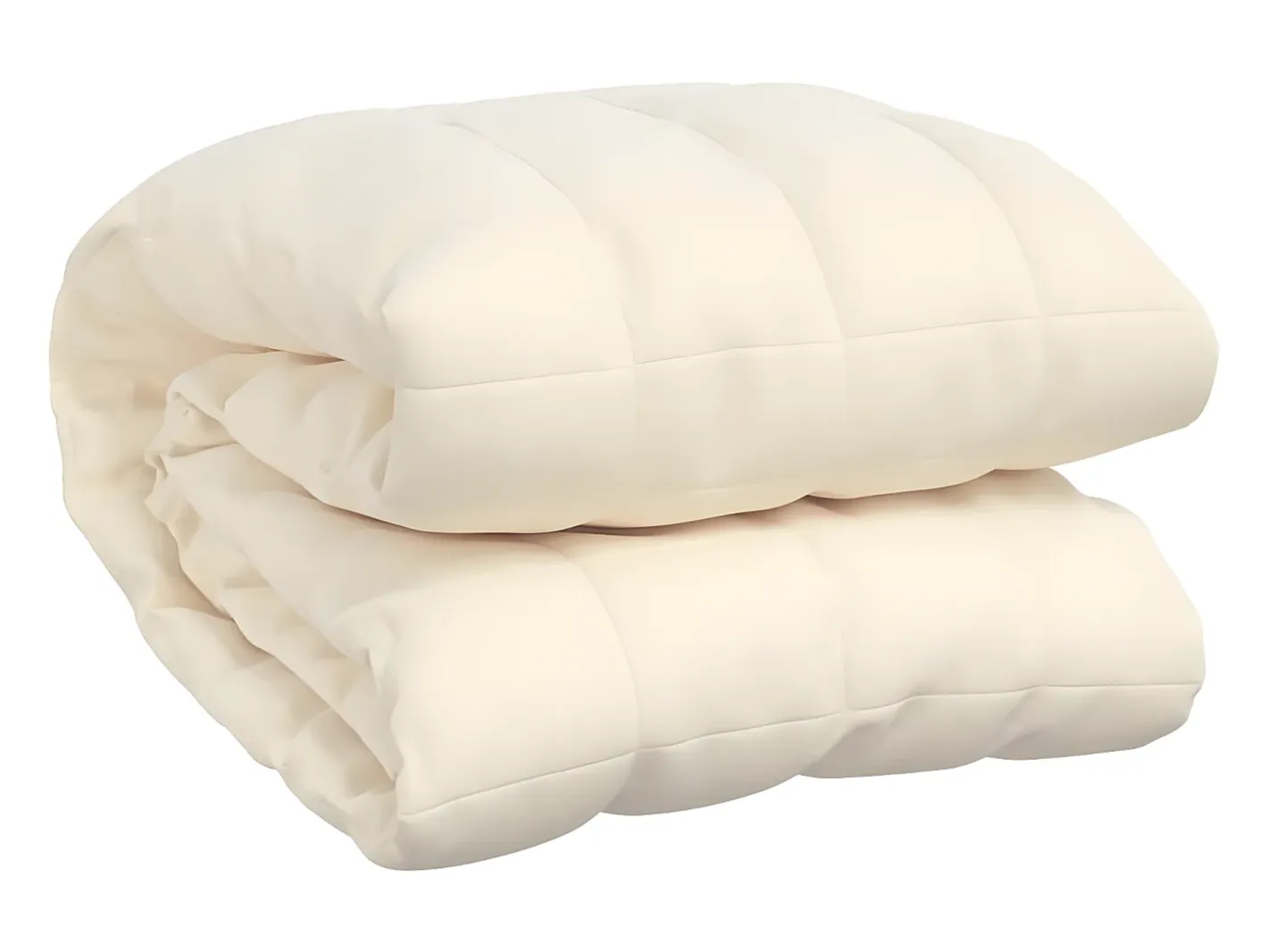 Manta con peso tela color claro 152x203 cm 7 kg ES577313 Crema Clearance