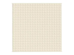 Manta con peso tela color claro 200x200 cm 13 kg ES625818 Crema Clearance
