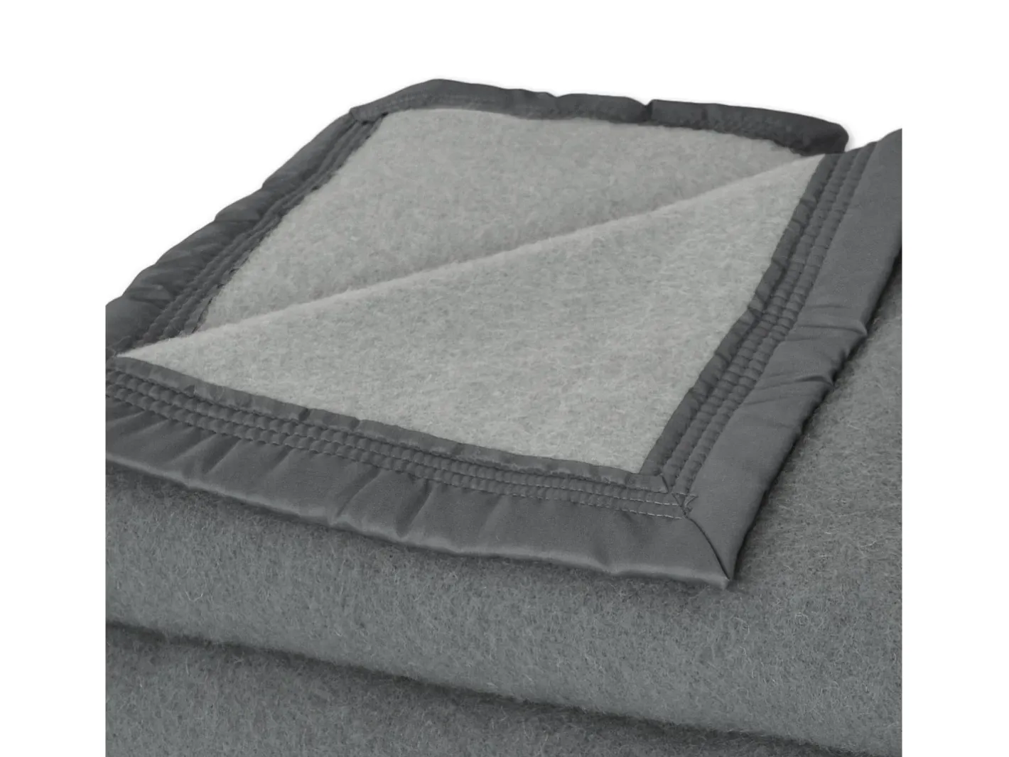 Poyet Motte Ropa De Cama-Manta de 100% lana virgen pura con 500g/m² Gris antracita