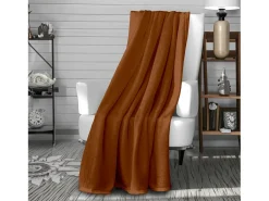 Online Soleil d'ocre Manta de franela 180x220 cm CALIN terra, por Naranja