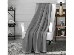 Soleil d'ocre Manta de franela 180x220 cm CALIN , por Gris