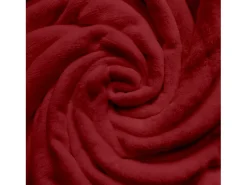 New Soleil d'ocre Manta de franela 220x240 cm CALIN , por Rojo