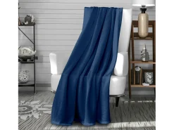 Hot Soleil d'ocre Manta de franela 180x220 cm CALIN marino, por Azul oscuro