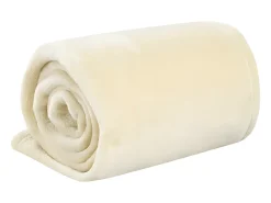 Ropa De Cama-Manta de poliéster color 130x170 cm ES108018 Crema