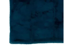 Online J-Line Manta de poliéster petróleo 180x130 cm Azul