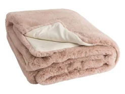 Online J-Line Manta de poliéster empolvado 180x130 cm Rosa