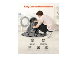 Manta Lastrada SucceBuy, Edredón Pesado 223,5 x 264 cm, 9,2 kg, con Perlas de Vidrio, Apto para Personas de 90-113 kg, para Aliviar la Ansiedad y el Estrés, Gris Outlet