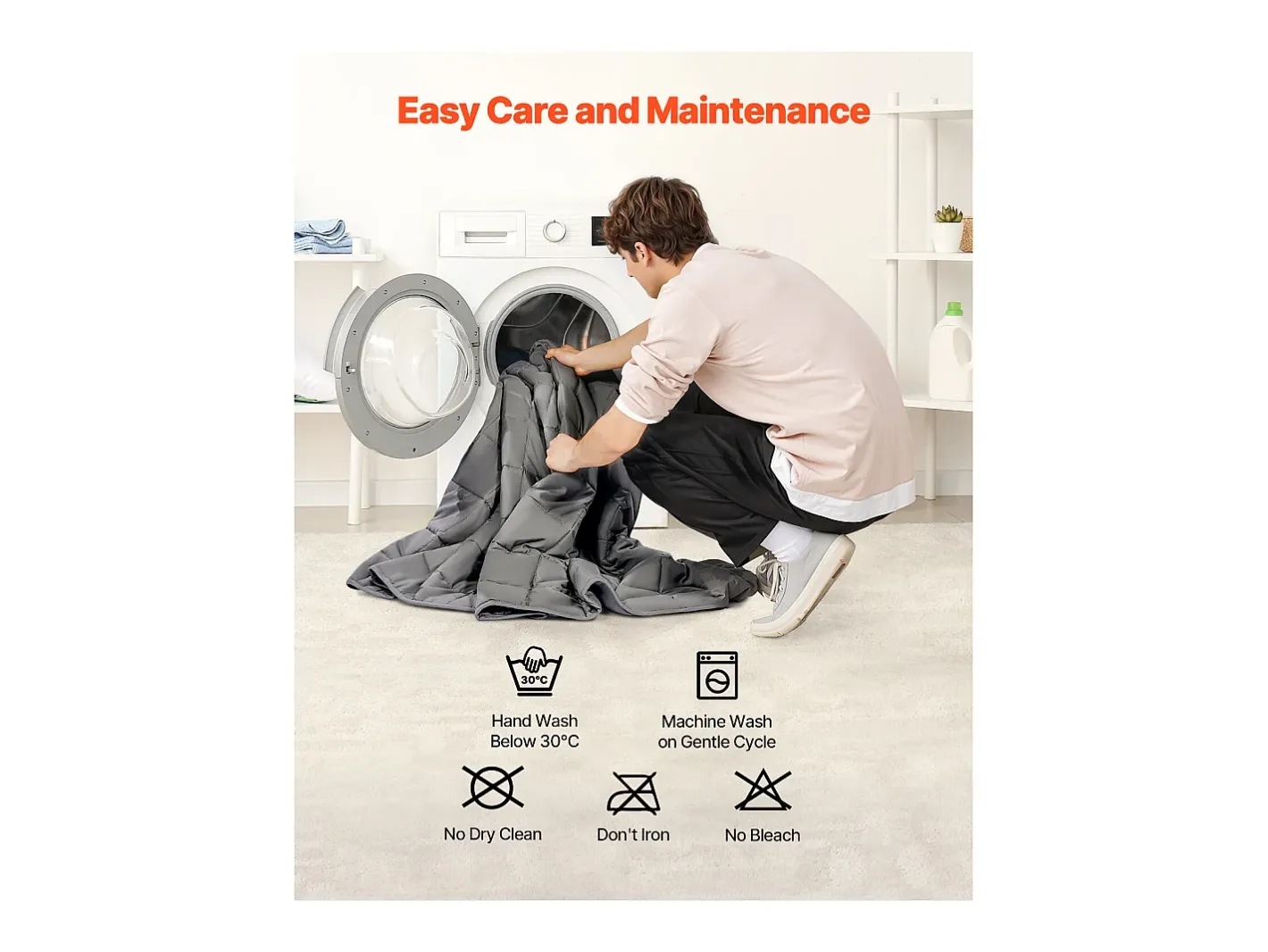 Manta Lastrada SucceBuy, Edredón Pesado 223,5 x 264 cm, 9,2 kg, con Perlas de Vidrio, Apto para Personas de 90-113 kg, para Aliviar la Ansiedad y el Estrés, Gris Outlet