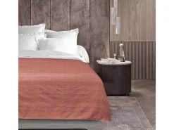 Online Douceur d'intérieur Manta lisa "Lucile" 220x240 cm de algodón-poliéster , suave y resistente, lavable a mano Rosa