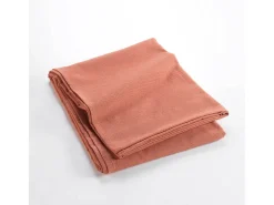 Douceur d'intérieur Ropa De Casa-Manta lisa "Lucile" 180x220 cm en algodón-poliéster suave y resistente Rosa