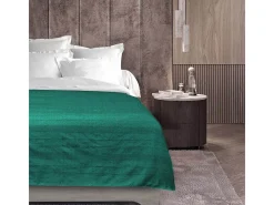 Douceur d'intérieur Manta Lucile Esmeralda 220x240 cm en Policotón Suave y Resistente, Lavado a Mano Verde esmeralda Discount