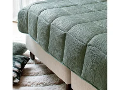 Manta para Cama Efecto Arrugado 250 x 260 cm Verde Hot