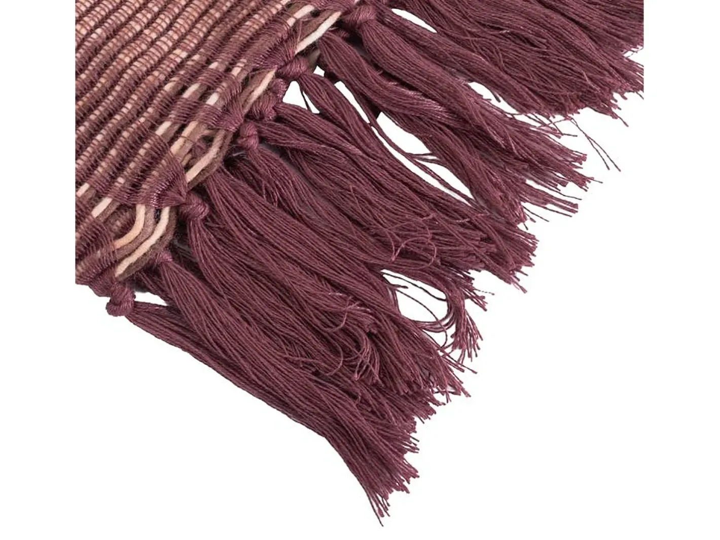 Ropa De Casa-Manta plaid morado ciruela con flecos 130x170cm ANEVIK - SACASA Rosa