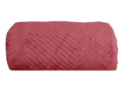 Outlet Manta plaid frambuesa relieve espiga 130x170cm ARYNDAL - SACASA Rosa