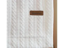 Ropa De Cama-Manta reversible para niño efecto tejido 75 x 100 cm Marfil