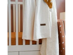 Ropa De Cama-Manta reversible para niño efecto tejido 75 x 100 cm Marfil