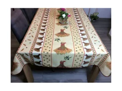 Discount Promo Linge Mantel antimanchas provenzal ramo de trigo 180 x 180 cm Beige