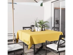 Soleil d'ocre Mantel cuadrado antimanchas 180x180 cm ALIX radiante, por Amarillo Hot