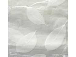 Douceur d'intérieur Mantelería-Mantel de mesa redondo de cristal impreso con hojas Transparente